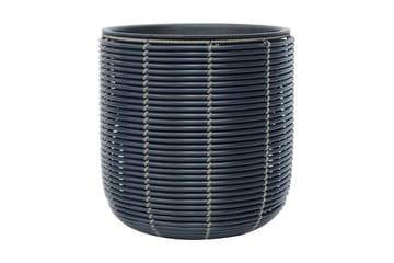 Wicker Blomsterkrukke D35xH36 cm Sort - Have - Havearbejde & dyrkning - Dyrkning - Urtepotteskjulere & blomsterkrukker - Store blomsterkrukker