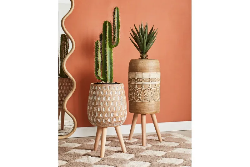 Trädgårdskruka Asclepias Brown||Light colored wood||White - Have - Havearbejde & dyrkning - Dyrkning - Urtepotteskjulere & blomsterkrukker - Store blomsterkrukker