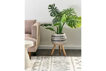 Trädgårdskruka Beliani Athyrium Beige||Light grey||Light colored wood - Have - Havearbejde & dyrkning - Dyrkning - Urtepotteskjulere & blomsterkrukker - Store blomsterkrukker