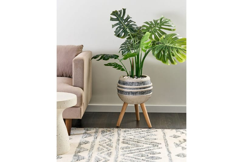 Trädgårdskruka Beliani Athyrium Beige||Light grey||Light colored wood - Have - Havearbejde & dyrkning - Dyrkning - Urtepotteskjulere & blomsterkrukker - Store blomsterkrukker