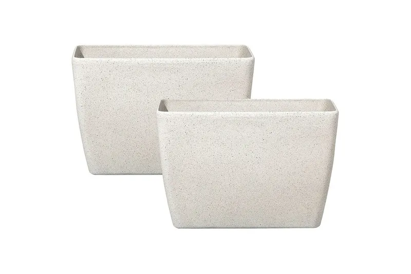 Trädgårdskruka Beliani Baris set om 2 Beige, 60x27x41 cm Beige