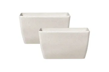 Trädgårdskruka Beliani Baris set om 2 Beige, 74x32x45 cm Beige - Have - Havearbejde & dyrkning - Dyrkning - Urtepotteskjulere & blomsterkrukker - Store blomsterkrukker