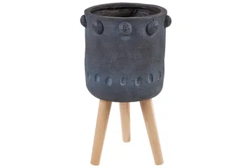 Trädgårdskruka Beliani Brunnera Light grey||blue||Light colored wood - Have - Havearbejde & dyrkning - Dyrkning - Urtepotteskjulere & blomsterkrukker - Store blomsterkrukker