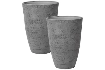 Trädgårdskruka Beliani Camia set om 2 Beige, 51x51x71 cm Grey - Have - Havearbejde & dyrkning - Dyrkning - Urtepotteskjulere & blomsterkrukker - Store blomsterkrukker
