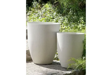 Trädgårdskruka Beliani Croton set om 2 Grå, 43x43x52 cm White - Have - Havearbejde & dyrkning - Dyrkning - Urtepotteskjulere & blomsterkrukker - Store blomsterkrukker