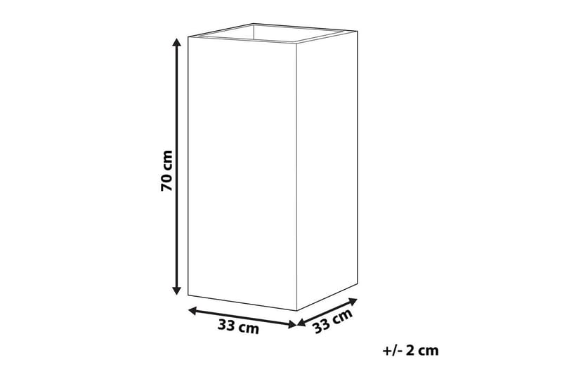 Trädgårdskruka Beliani Dion Beige, 33x33x70 cm Beige - Have - Havearbejde & dyrkning - Dyrkning - Urtepotteskjulere & blomsterkrukker - Store blomsterkrukker