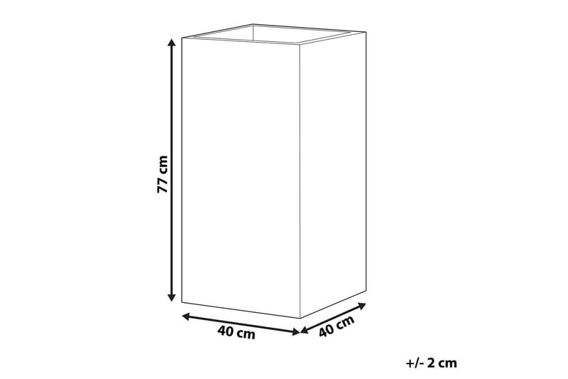 Trädgårdskruka Beliani Dion Beige, 40x40x77 cm Beige - Have - Havearbejde & dyrkning - Dyrkning - Urtepotteskjulere & blomsterkrukker - Store blomsterkrukker