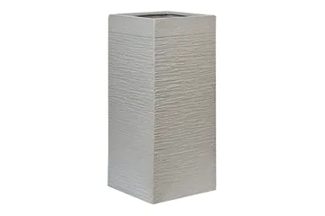 Trädgårdskruka Beliani Dion Grå, 26x26x60 cm Grey - Have - Havearbejde & dyrkning - Dyrkning - Urtepotteskjulere & blomsterkrukker - Store blomsterkrukker