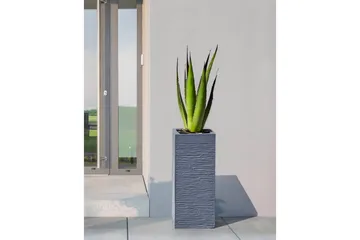 Trädgårdskruka Beliani Dion Grå, 26x26x61 cm Grey - Have - Havearbejde & dyrkning - Dyrkning - Urtepotteskjulere & blomsterkrukker - Store blomsterkrukker