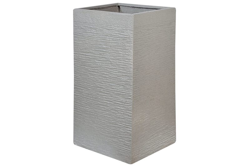 Trädgårdskruka Beliani Dion Grå, 40x40x77 cm Grey - Have - Havearbejde & dyrkning - Dyrkning - Urtepotteskjulere & blomsterkrukker - Store blomsterkrukker