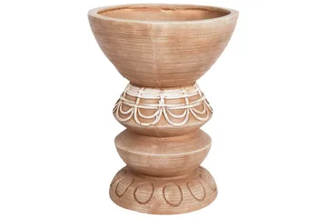 Trädgårdskruka Beliani Disporum Brown, Beige - Have - Havearbejde & dyrkning - Dyrkning - Urtepotteskjulere & blomsterkrukker - Store blomsterkrukker