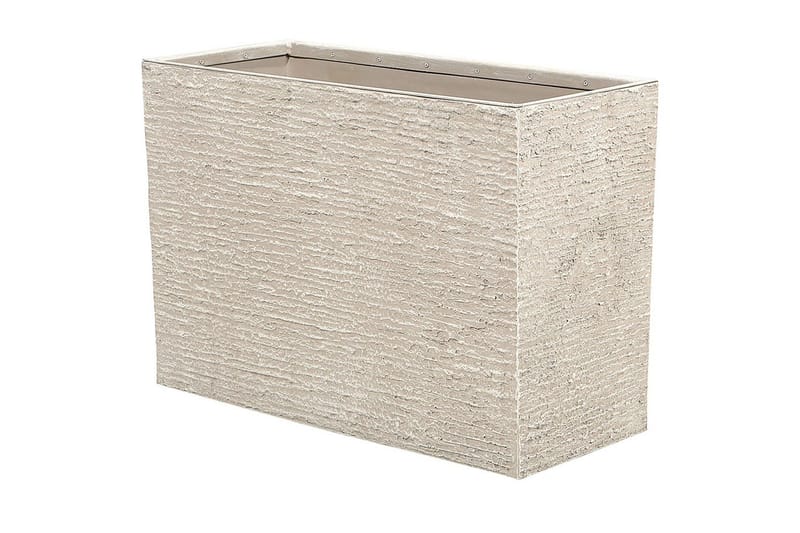 Trädgårdskruka Beliani Edessa Beige, 80x34x56 cm Beige 80x34x56 cm - Have - Havearbejde & dyrkning - Dyrkning - Urtepotteskjulere & blomsterkrukker - Store blomsterkrukker