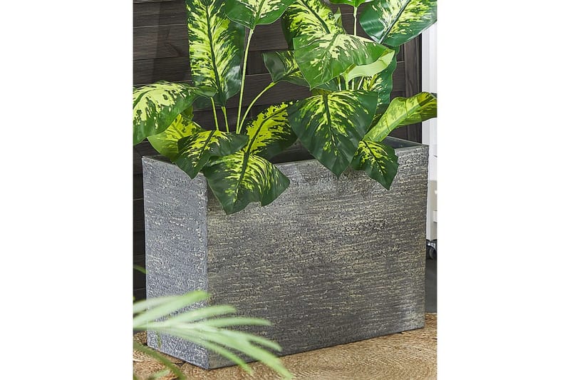 Trädgårdskruka Beliani Edessa Beige, 80x34x56 cm Grey 70x29x50 cm - Have - Havearbejde & dyrkning - Dyrkning - Urtepotteskjulere & blomsterkrukker - Store blomsterkrukker