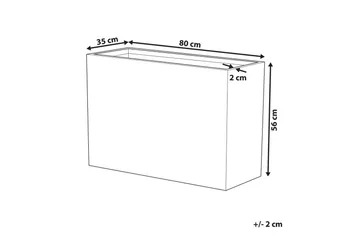 Trädgårdskruka Beliani Edessa Beige, 80x34x56 cm Grey 80x34x56 cm - Have - Havearbejde & dyrkning - Dyrkning - Urtepotteskjulere & blomsterkrukker - Store blomsterkrukker