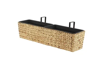 Trädgårdskruka Beliani Kawala Beige, 80x18x20 cm Beige - Have - Havearbejde & dyrkning - Dyrkning - Urtepotteskjulere & blomsterkrukker - Store blomsterkrukker