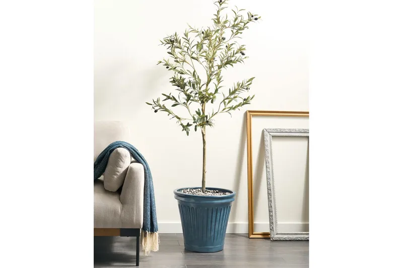 Trädgårdskruka Beliani Maize Beige blue - Have - Havearbejde & dyrkning - Dyrkning - Urtepotteskjulere & blomsterkrukker - Store blomsterkrukker