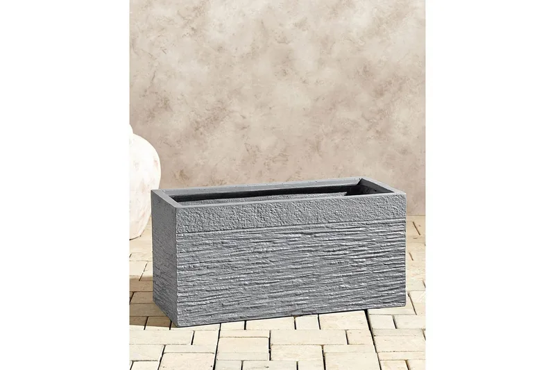 Trädgårdskruka Beliani Myra 50x23x24 cm Grey - Have - Havearbejde & dyrkning - Dyrkning - Urtepotteskjulere & blomsterkrukker - Store blomsterkrukker