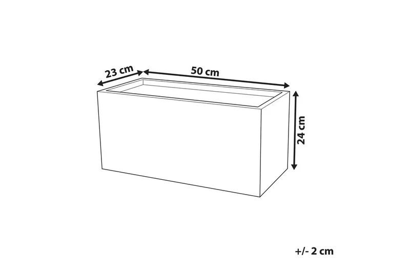 Trädgårdskruka Beliani Myra 50x23x24 cm Grey - Have - Havearbejde & dyrkning - Dyrkning - Urtepotteskjulere & blomsterkrukker - Store blomsterkrukker