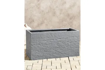 Trädgårdskruka Beliani Myra 60x29x30 cm Grey - Have - Havearbejde & dyrkning - Dyrkning - Urtepotteskjulere & blomsterkrukker - Store blomsterkrukker