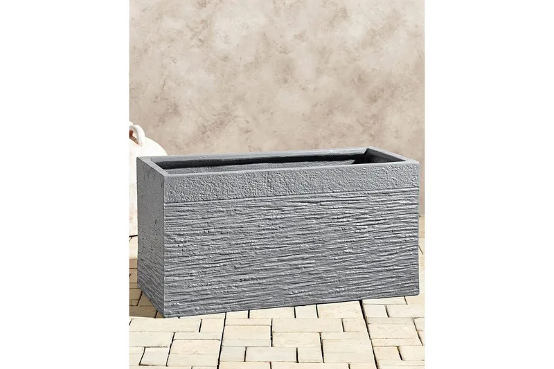 Trädgårdskruka Beliani Myra 60x29x30 cm Grey - Have - Havearbejde & dyrkning - Dyrkning - Urtepotteskjulere & blomsterkrukker - Store blomsterkrukker