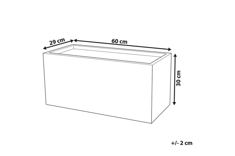 Trädgårdskruka Beliani Myra 60x29x30 cm Grey - Have - Havearbejde & dyrkning - Dyrkning - Urtepotteskjulere & blomsterkrukker - Store blomsterkrukker