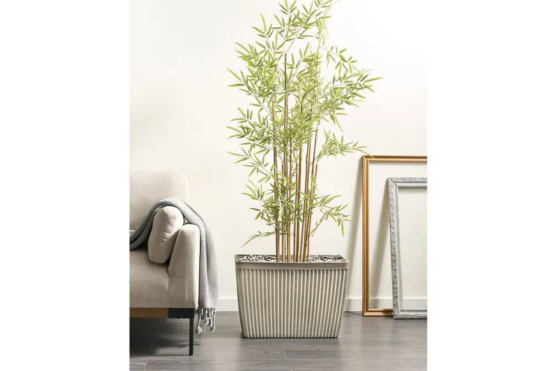 Trädgårdskruka Beliani Sisal 59x28x41 cm Beige - Have - Havearbejde & dyrkning - Dyrkning - Urtepotteskjulere & blomsterkrukker - Store blomsterkrukker