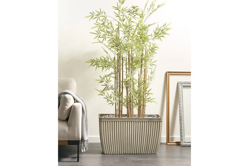 Trädgårdskruka Beliani Sisal 74x32x43 cm Beige - Have - Havearbejde & dyrkning - Dyrkning - Urtepotteskjulere & blomsterkrukker - Store blomsterkrukker