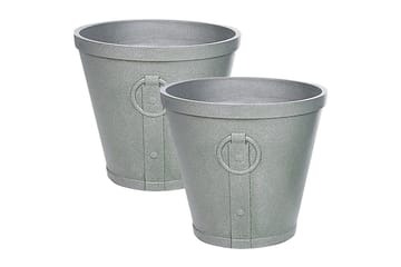 Trädgårdskruka Beliani Vari 41x41x37 cm Grey - Have - Havearbejde & dyrkning - Dyrkning - Urtepotteskjulere & blomsterkrukker - Store blomsterkrukker