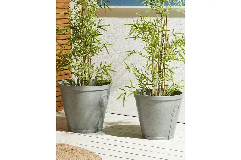 Trädgårdskruka Beliani Vari 41x41x37 cm Grey - Have - Havearbejde & dyrkning - Dyrkning - Urtepotteskjulere & blomsterkrukker - Store blomsterkrukker