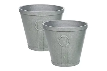 Trädgårdskruka Beliani Vari 45x45x41 cm Grey - Have - Havearbejde & dyrkning - Dyrkning - Urtepotteskjulere & blomsterkrukker - Store blomsterkrukker