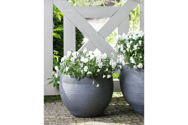 Trädgårdskruka Beliani Zakros Grå Grey - Have - Havearbejde & dyrkning - Dyrkning - Urtepotteskjulere & blomsterkrukker - Store blomsterkrukker