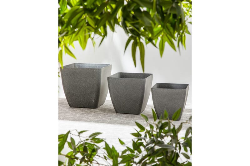 Trädgårdskruka Beliani Zeli set om 2 34x34x34 cm 34x34x34 cm - Have - Havearbejde & dyrkning - Dyrkning - Urtepotteskjulere & blomsterkrukker - Store blomsterkrukker