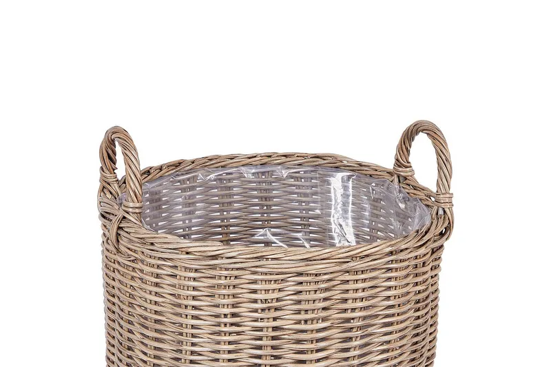 Trädgårdskruka Beliani Pendula set om 3 Brun Brown - Have - Havearbejde & dyrkning - Dyrkning - Urtepotteskjulere & blomsterkrukker - Store blomsterkrukker