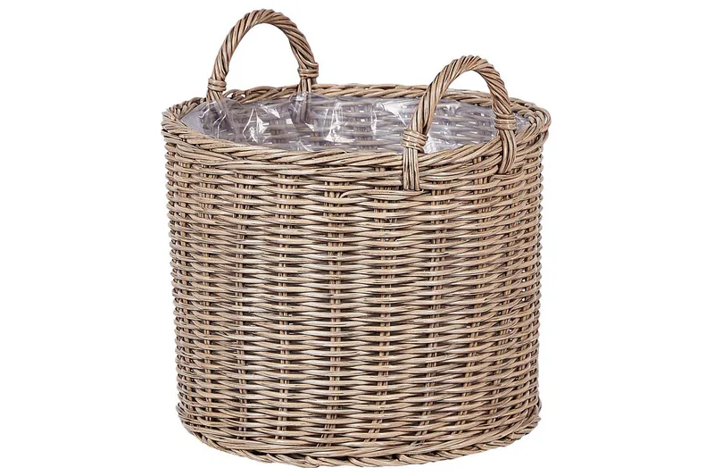 Trädgårdskruka Beliani Pendula set om 3 Brun Brown - Have - Havearbejde & dyrkning - Dyrkning - Urtepotteskjulere & blomsterkrukker - Store blomsterkrukker