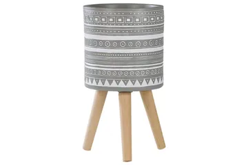 Trädgårdskruka Nausa Grey||White||Light colored wood - Have - Havearbejde & dyrkning - Dyrkning - Urtepotteskjulere & blomsterkrukker - Store blomsterkrukker