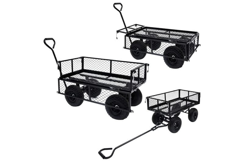 havevogn 250 kg sort - Have - Havearbejde & dyrkning - Haveredskab & haveværktøj - Vogne & trailere - Transportvogn & havevogn