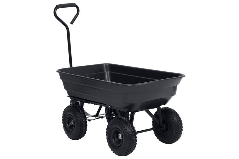 havevogn med vippelad 300 kg 75 l sort - Have - Havearbejde & dyrkning - Haveredskab & haveværktøj - Vogne & trailere - Transportvogn & havevogn