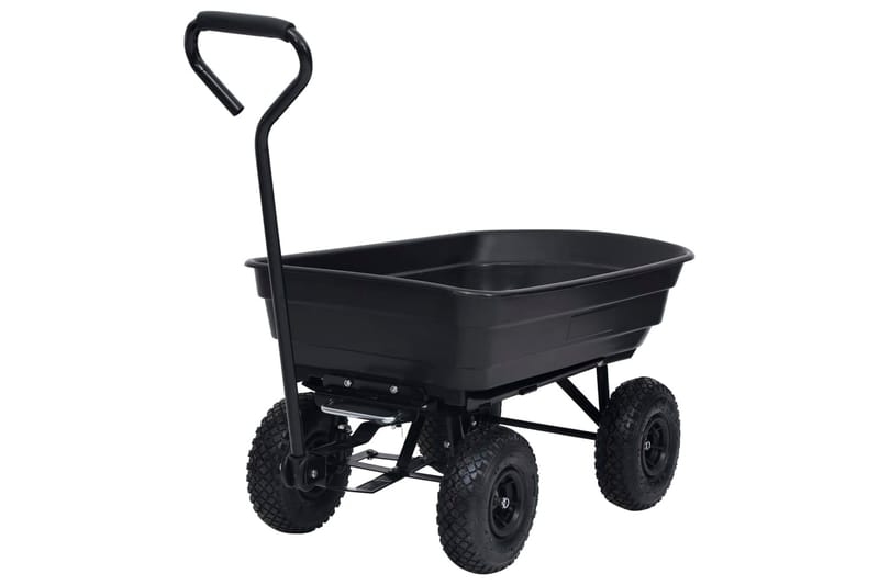havevogn med vippelad 300 kg 75 l sort - Have - Havearbejde & dyrkning - Haveredskab & haveværktøj - Vogne & trailere - Transportvogn & havevogn