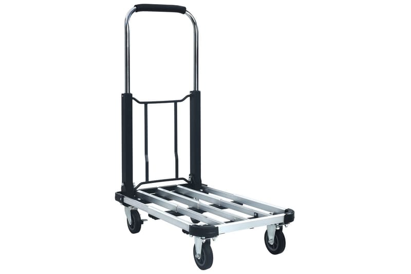 foldbar transportvogn 150 kg aluminium sølvfarvet - Have - Havearbejde & dyrkning - Haveredskab & haveværktøj - Vogne & trailere - Transportvogn & havevogn
