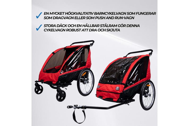 Trekker Cykeltrailer Pro, 1-2 Børn - Grøn - Have - Havearbejde & dyrkning - Haveredskab & haveværktøj - Vogne & trailere - Cykeltrailer