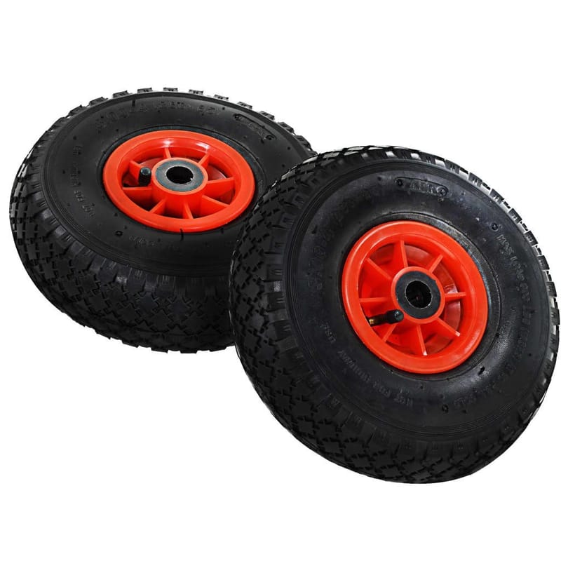 sækkevognshjul 2 stk gummi 3.00-4 (260 x 85) - Sort - Have - Havearbejde & dyrkning - Haveredskab & haveværktøj - Vogne & trailere - Trillebør