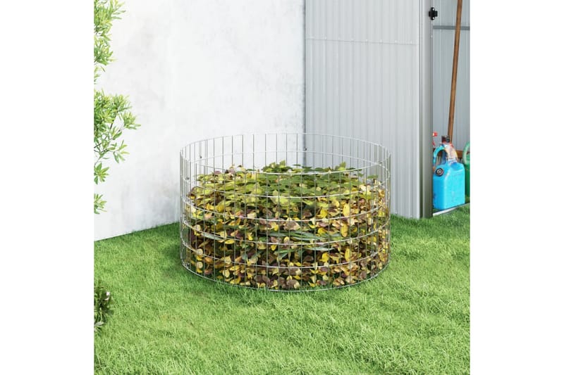 beBasic kompostbeholder Ã˜100x50 cm galvaniseret stål - SÃ¸lv - Varmkompost & kompostbeholder