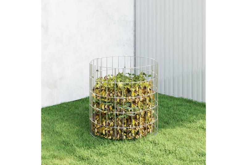 beBasic kompostbeholder Ã˜50x50 cm galvaniseret stål - SÃ¸lv - Varmkompost & kompostbeholder