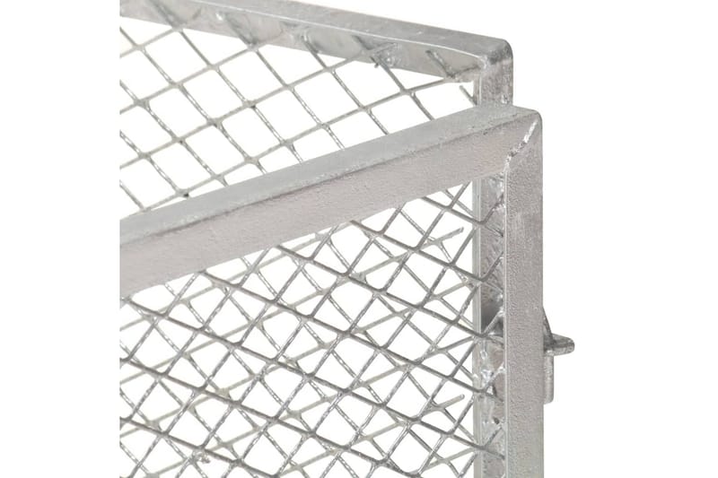 kompostbeholder 100x100x77 cm galvaniseret jern - Sølv - Have - Havearbejde & dyrkning - Kompost - Varmkompost & kompostbeholder