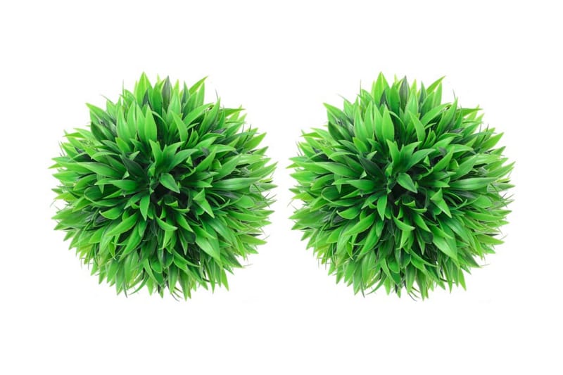Kunstige Buksbom 2 Stk. 20 cm Kugleformet - Grøn - Have - Havearbejde & dyrkning - Planter - Hækkeplanter - Buksbom