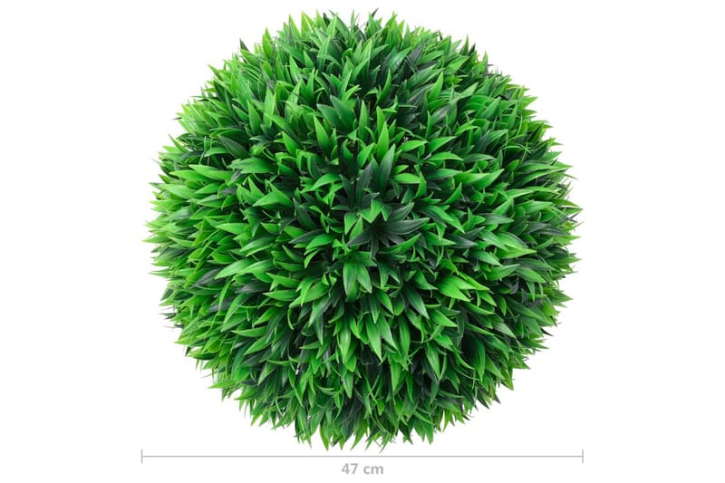 Kunstige Buksbom 2 Stk. 47 cm Kugleformet - Grøn - Have - Havearbejde & dyrkning - Planter - Hækkeplanter - Buksbom