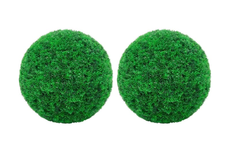 Kunstige Buksbom 2 Stk. 52 cm Kugleformet - Grøn - Have - Havearbejde & dyrkning - Planter - Hækkeplanter - Buksbom