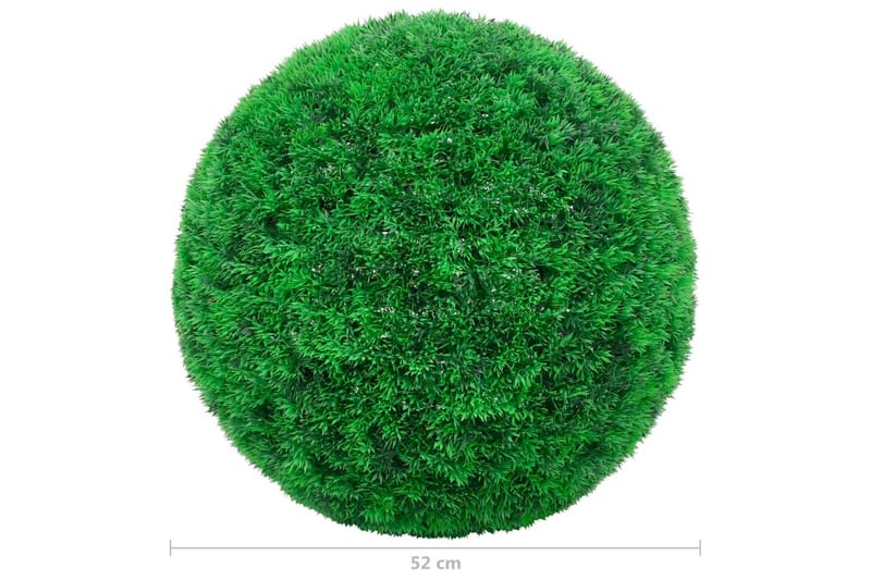 Kunstige Buksbom 2 Stk. 52 cm Kugleformet - Grøn - Have - Havearbejde & dyrkning - Planter - Hækkeplanter - Buksbom