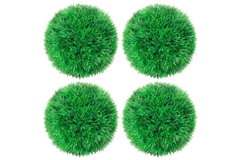 Kunstige Buksbom 4 Stk. 12 cm Kugleformet - Grøn - Have - Havearbejde & dyrkning - Planter - Hækkeplanter - Buksbom