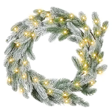 Sneklædt julekrans Albini - Boligtilbehør - Julepynt & højtidsdekorationer - Juelpynt og juledekoration - Julekrans
